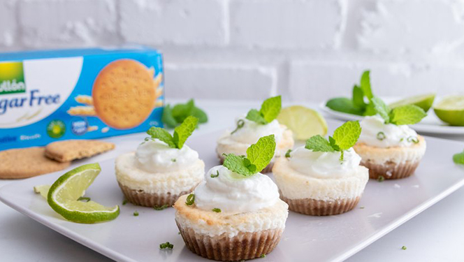 Mini limetkové cheesecakes bez cukru
